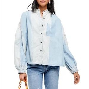 We the Free (Free People) NWT Set Sail Denim Blouse Size XS